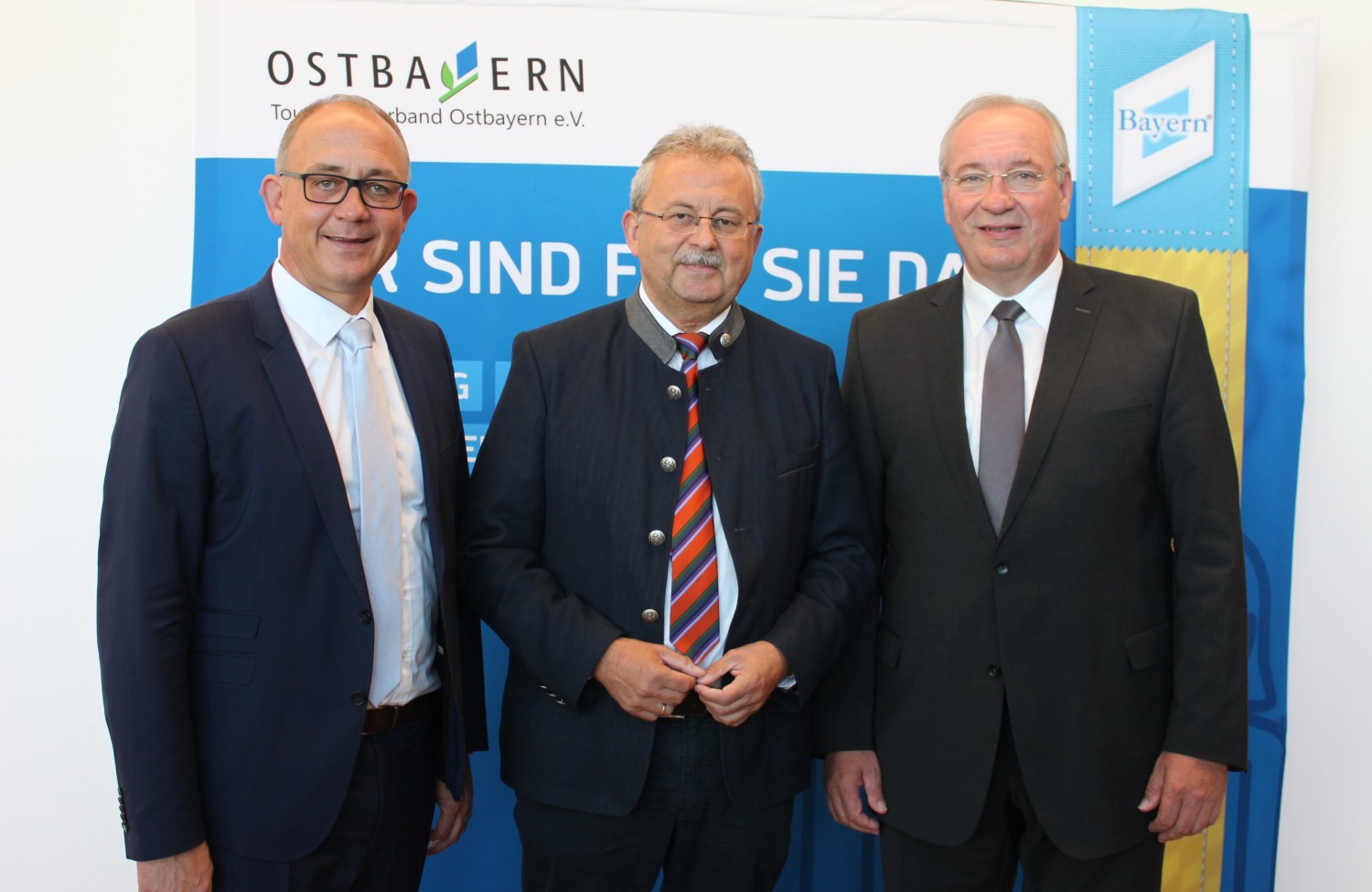Präsident Josef Laumer mit stv. Präsident Franz Löffler und Vorstand Dr. Michael Braun