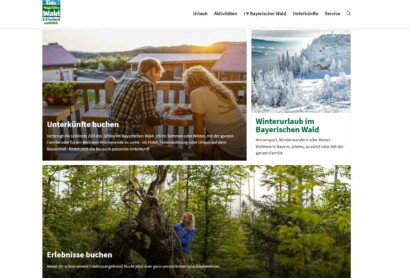 Präsente Darstellung der Erlebnisse auf neuer Webseite des Bayerischen Waldes