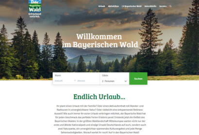 Websiteplatzierung auf www.bayerischer-wald.de wieder buchbar