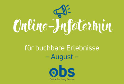 Online-Infotermin im August: Online Buchbare Erlebnisangebote – Reichweite erhöhen und Buchungen gewinnen