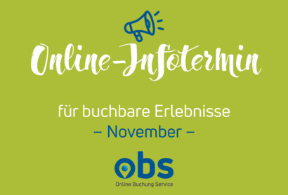 Online-Infotermin im November: Zeitumstellung – Nicht zu spät für die Onlinebuchung Ihrer Erlebnisangebote