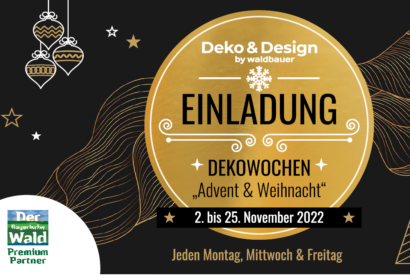 Deko-Sonderausstellung „Advent & Weihnacht“ vom 2. – 25. November bei Waldbauer