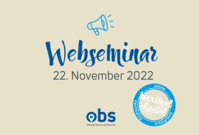 Web-Seminar am 22. November 2022: Durch welche Merkmale überzeuge ich meine Gäste?